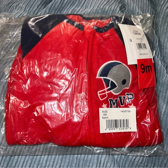 Absorbs Kids' 2-pack Fleece Blanket Sleeper Sports ⚽️🏀🏈⚾️ 9M - Picture 5 of 6